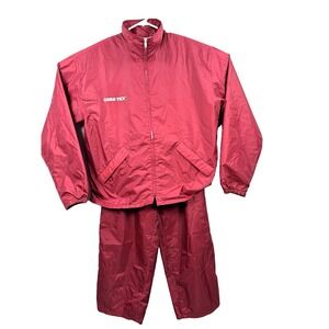 Vintage Forresters Jacket Pants Set Gore Tex Full Zip Portland USA Sz Large Red